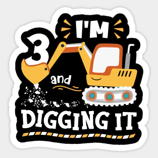 Pint-sized Powerhouse Excavator Whispers, Tee Triumph Extravaganza Sticker